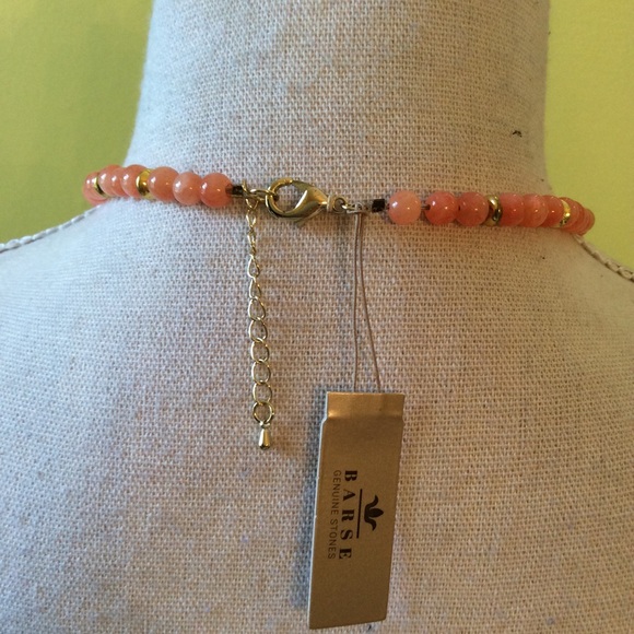 Barse NWT Coral Stone Long Necklace w/Tassel - Picture 4 of 5